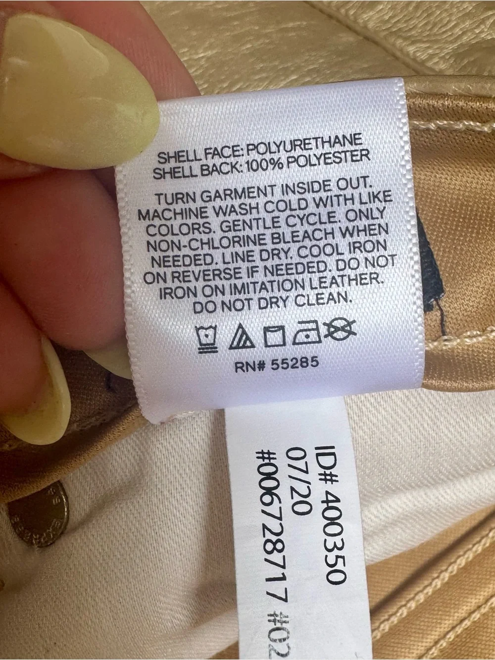 Y2K Express Gold Faux Leather Pants, Size 4